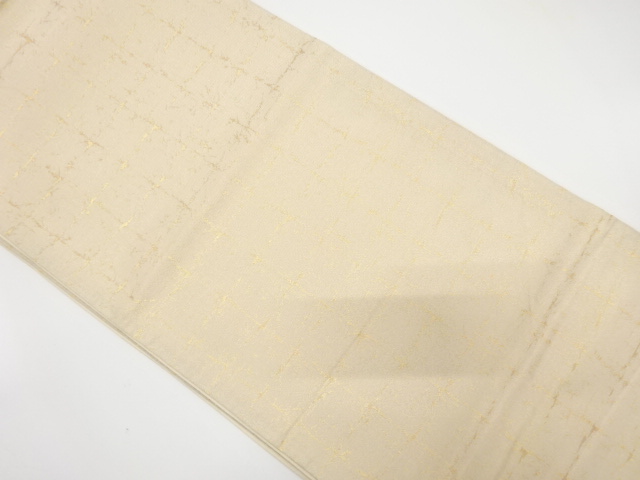 アンティーク　屏風箔模様織り出し全通袋帯（材料）